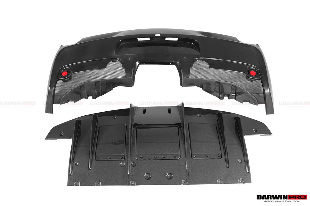 DarwinPRO 2013-2015 Ferrari 458 Speciale Rear Bumper with Diffuser with Lights - DarwinPRO Aerodynamics