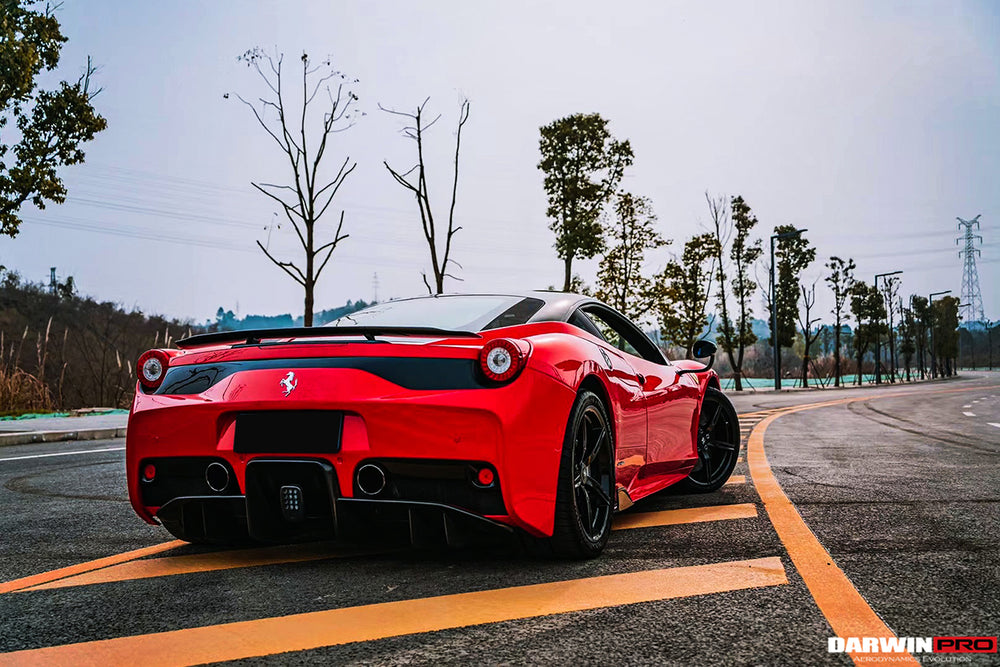 DarwinPRO 2013-2015 Ferrari 458 Speciale Rear Bumper with Diffuser with Lights - DarwinPRO Aerodynamics