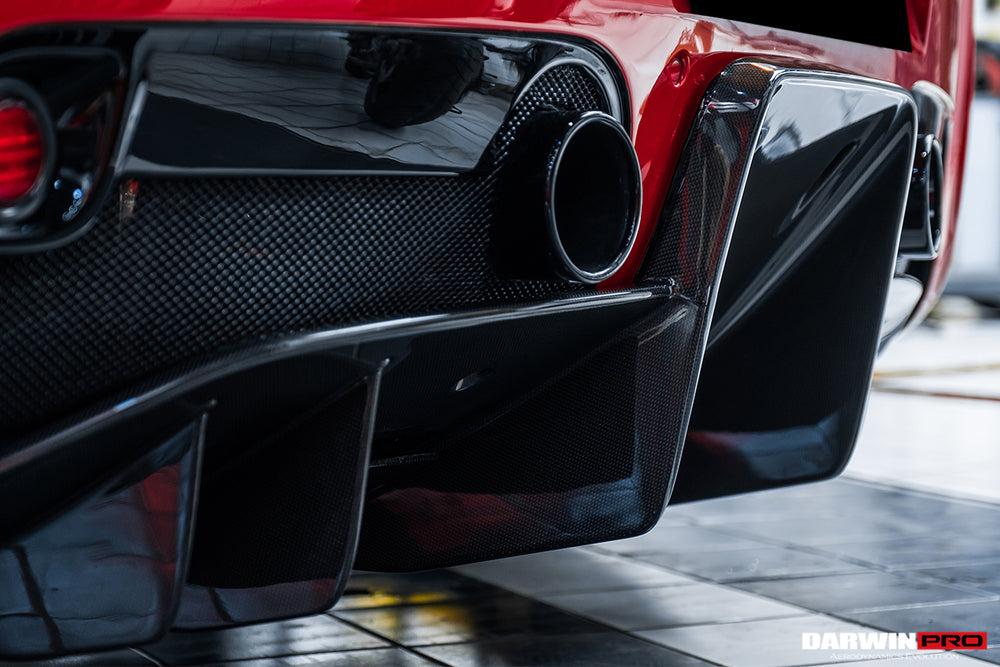 DarwinPRO 2013-2015 Ferrari 458 Speciale Rear Bumper with Diffuser with Lights - DarwinPRO Aerodynamics