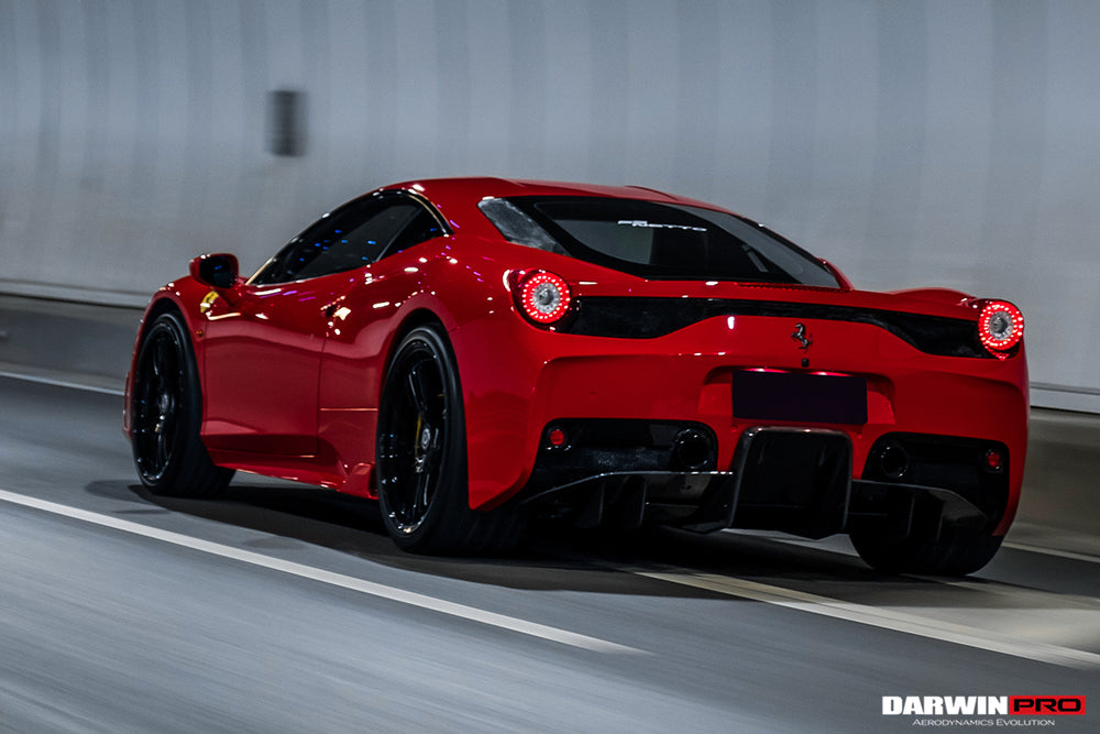 DarwinPRO 2013-2015 Ferrari 458 Speciale Rear Bumper with Diffuser with Lights - DarwinPRO Aerodynamics