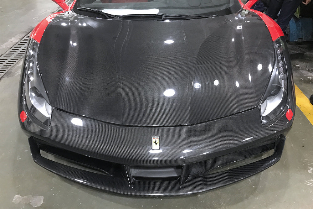 2015-2020 Ferrari 488 GTB & Spider Carbon Fiber Hood