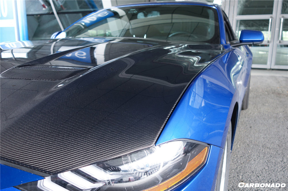 2018-2023 Ford Mustang Carbon Fiber Hood