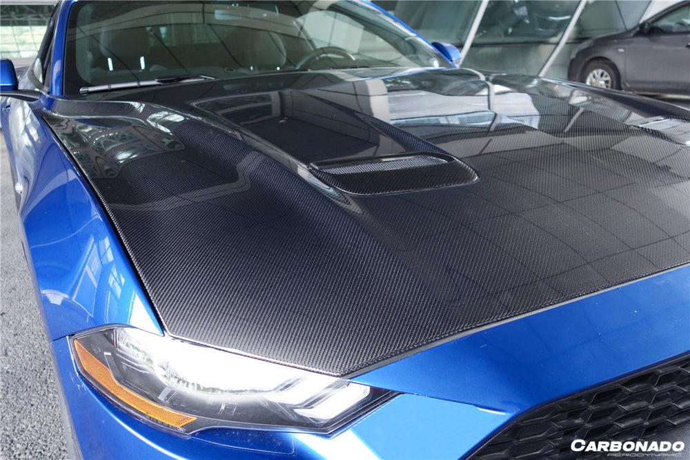 2018-2023 Ford Mustang Carbon Fiber Hood
