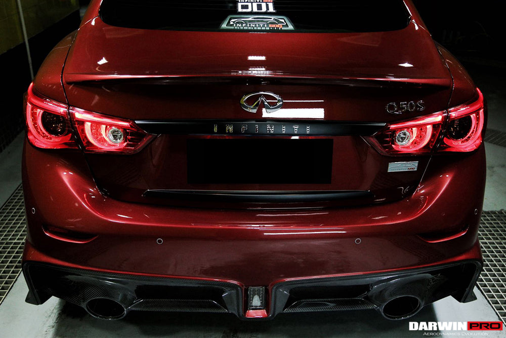 Infinit Sedan Rear 2014-2017 Infiniti Q50 Sedan EAU ROUGE Style Rear Bumper