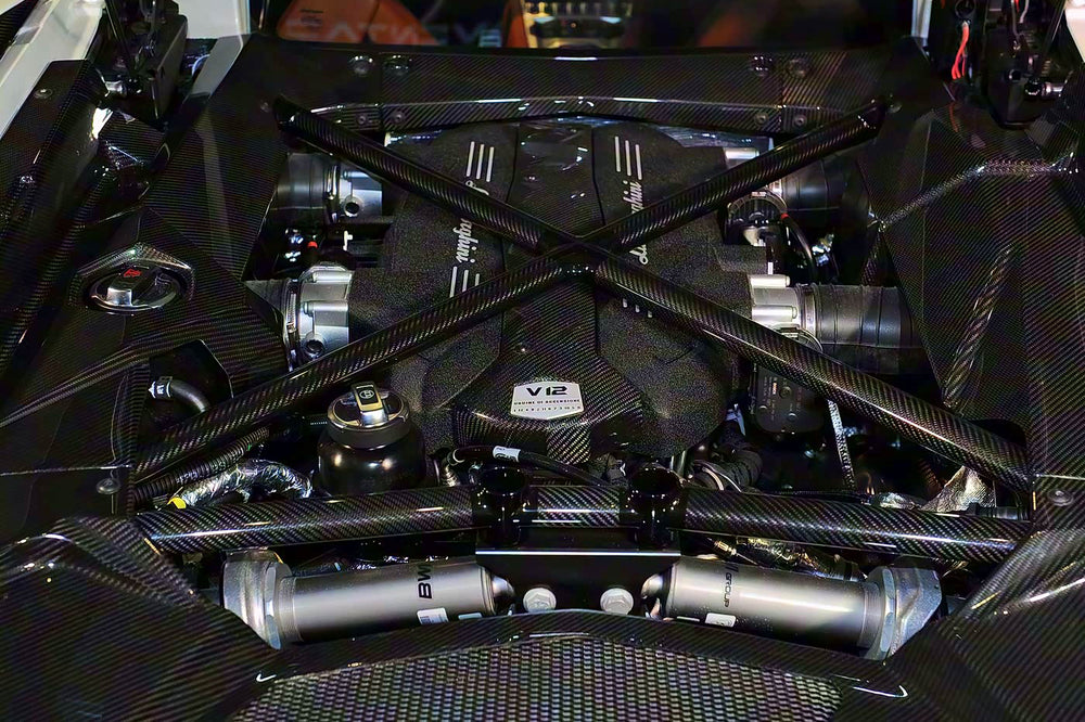 2011-2016 Lamborghini Aventador LP700 Coupe Carbon Fiber Engine Bay Cover Interior Replacement - DarwinPRO Aerodynamics