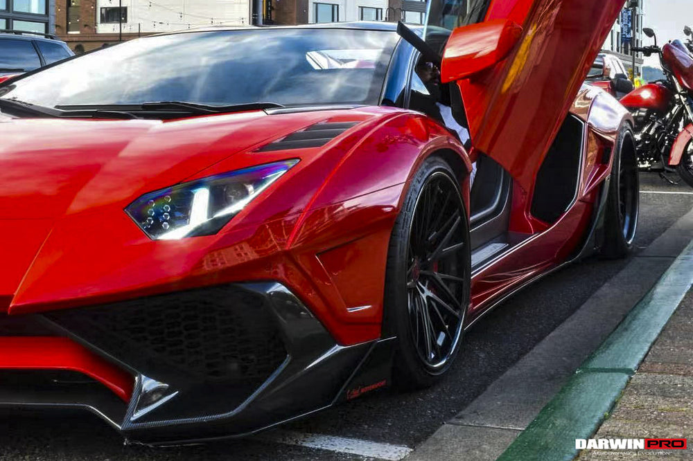 Kit aerodinámico completo de fibra de carbono con carrocería ancha estilo SV-BKSSII para Lamborghini Aventador LP700 Roadster DarwinPRO 2011-2016