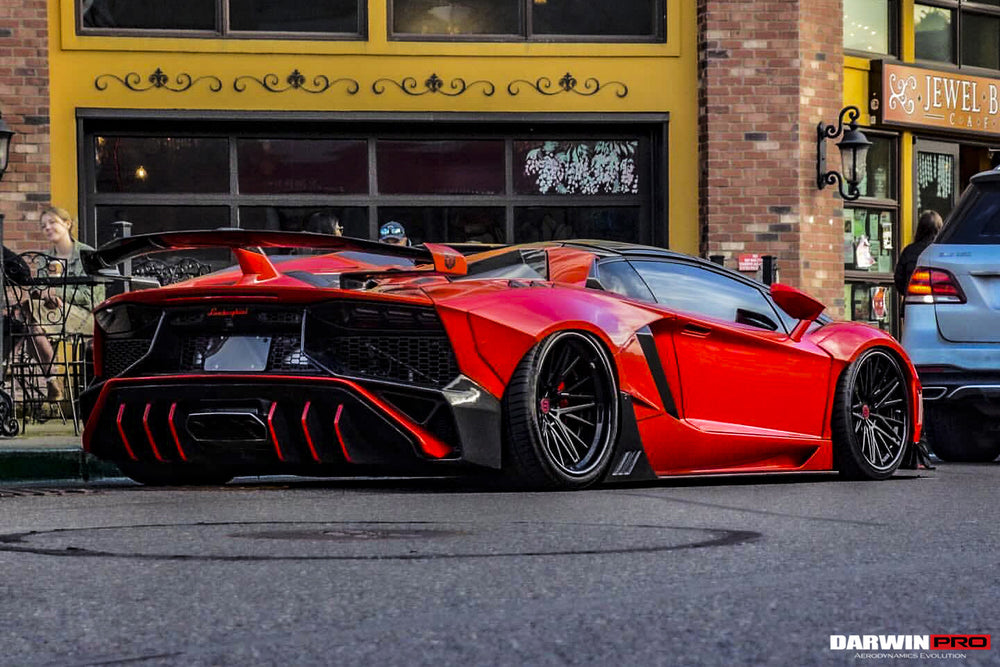 Kit aerodinámico completo de fibra de carbono con carrocería ancha estilo SV-BKSSII para Lamborghini Aventador LP700 Roadster DarwinPRO 2011-2016