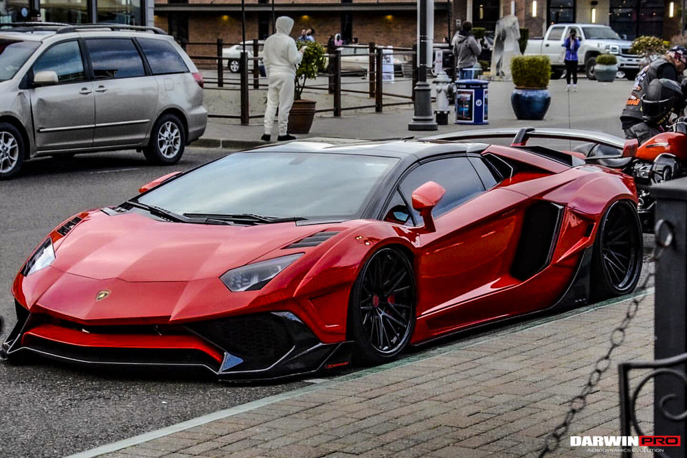 Kit aerodinámico completo de fibra de carbono con carrocería ancha estilo SV-BKSSII para Lamborghini Aventador LP700 Roadster DarwinPRO 2011-2016