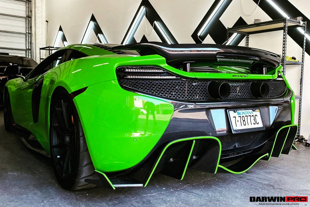 2014-2017 McLaren 650s Carbon Fiber Rear Bumper - DarwinPRO Aerodynamics