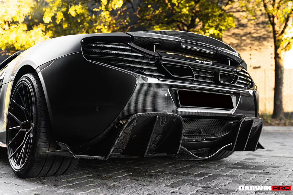 2014-2017 McLaren 650s Carbon Fiber Rear Bumper - DarwinPRO Aerodynamics