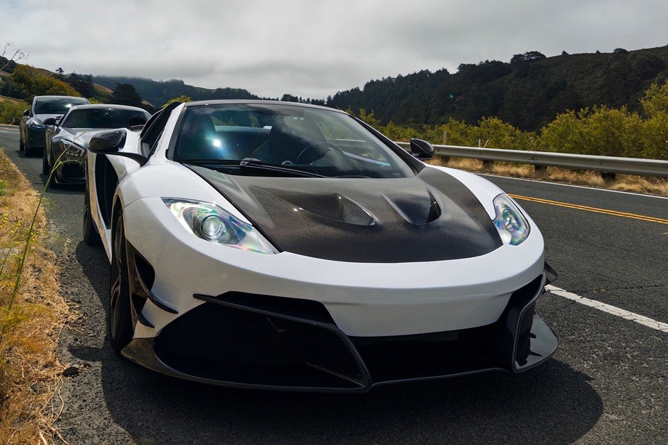 2011-2014 McLaren MP4 12C Rebel Performance Style Partial Carbon Fiber Front Bumper With Lip
