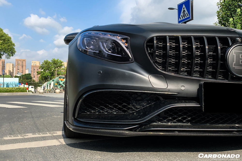 2014-2017 Mercedes Benz C217 S63 S65 AMG Coupe Carbon Fiber Front Bumper Lip