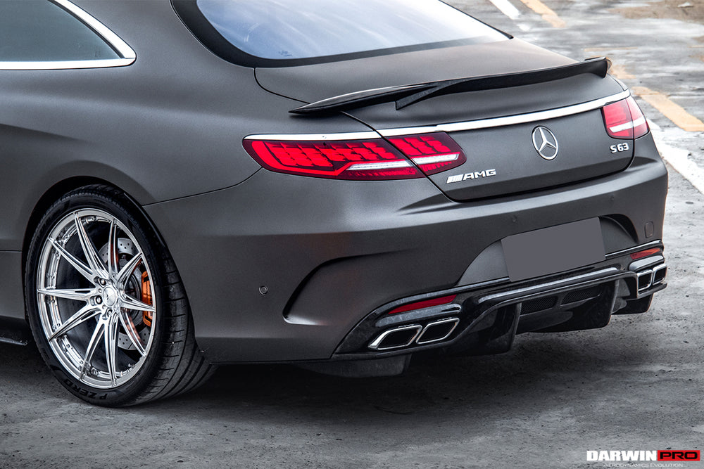 Difusor trasero de fibra de carbono estilo BKSS para Mercedes Benz C217 S63/S65 AMG Coupe 2014-2021