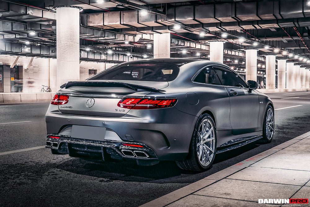 Difusor trasero de fibra de carbono estilo BKSS para Mercedes Benz C217 S63/S65 AMG Coupe 2014-2021