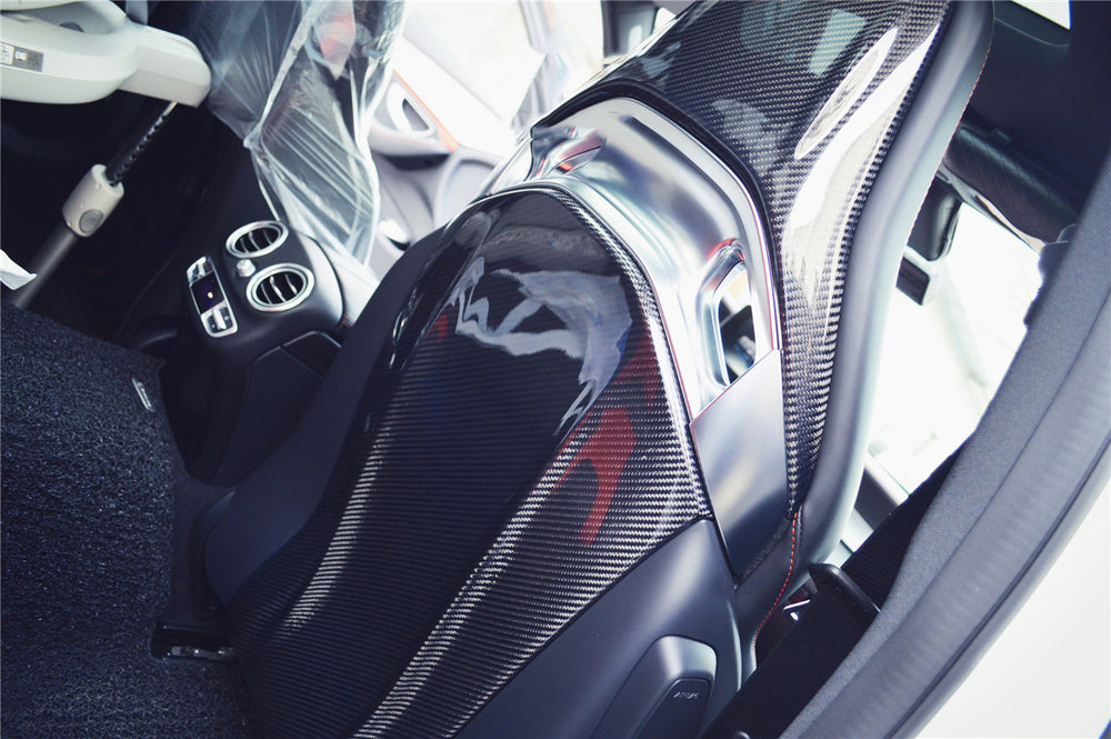 2015-2018 Mercedes Benz C63 S CLA45 AMG Sedan Carbon Fiber Seat-back Cover - DarwinPRO Aerodynamics