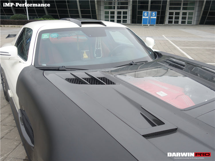 2010-2015 Mercedes Benz W197 SLS AMG IMP Performance Carbon Fiber Hood - DarwinPRO Aerodynamics