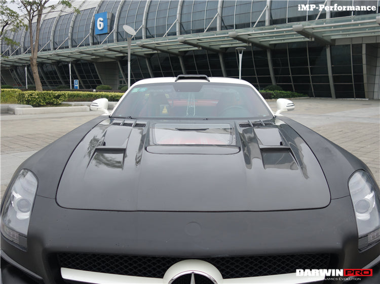 2010-2015 Mercedes Benz W197 SLS AMG IMP Performance Carbon Fiber Hood - DarwinPRO Aerodynamics