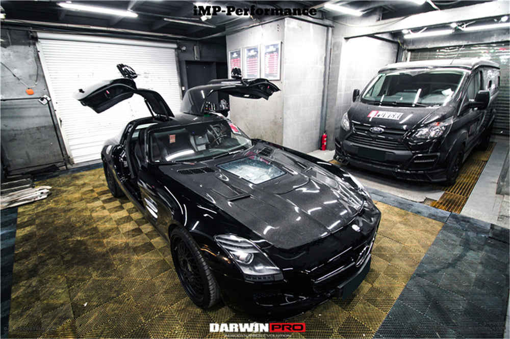 2010-2015 Mercedes Benz W197 SLS AMG IMP Performance Carbon Fiber Hood - DarwinPRO Aerodynamics