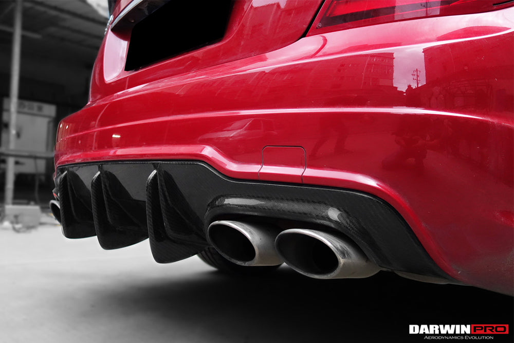 2012-2014 Mercedes Benz W204 C Class & C63 AMG Carbon Fiber Rear Lip Diffuser