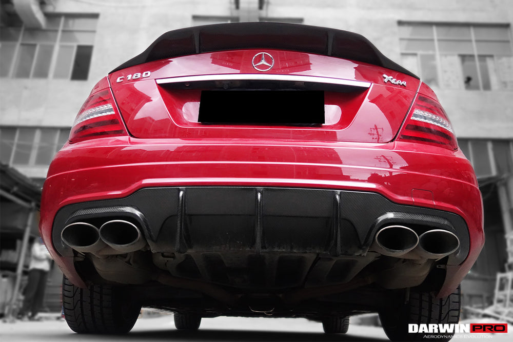 2012-2014 Mercedes Benz W204 C Class & C63 AMG Carbon Fiber Rear Lip Diffuser