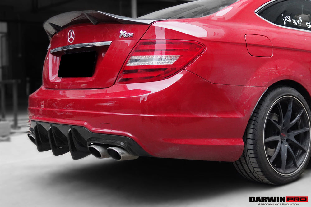 2012-2014 Mercedes Benz W204 C Class & C63 AMG Carbon Fiber Rear Lip Diffuser
