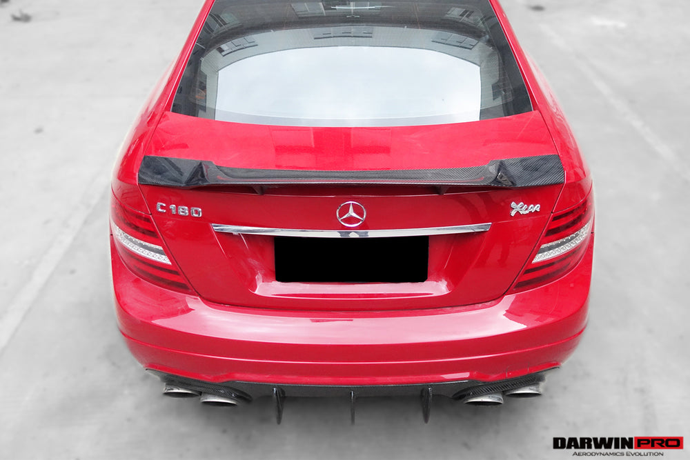 2012-2014 Mercedes Benz W204 C Class & C63 AMG Carbon Fiber Rear Lip Diffuser