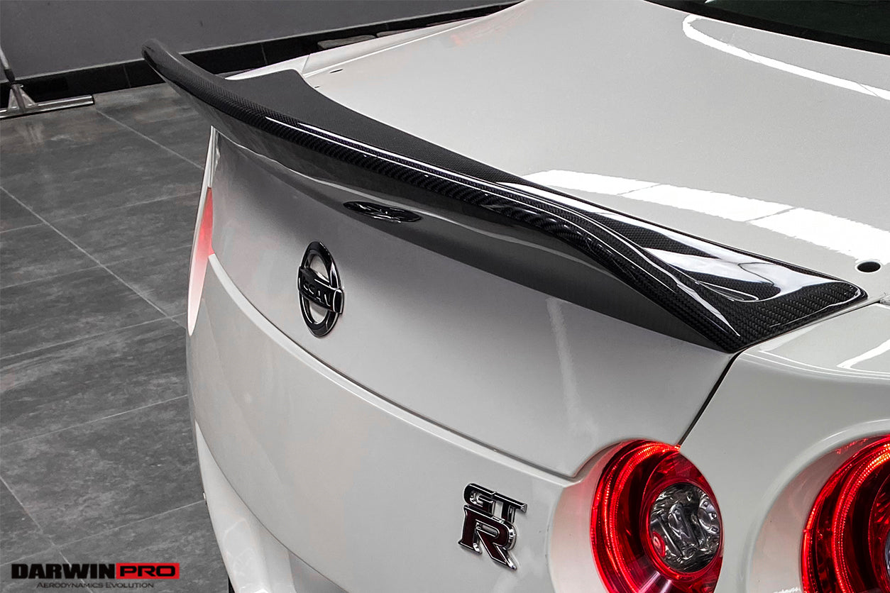 2008-2023 Nissan GTR R35 CBA DBA EBA BKSS Style Carbon Fiber Trunk Spoiler - DarwinPRO Aerodynamics