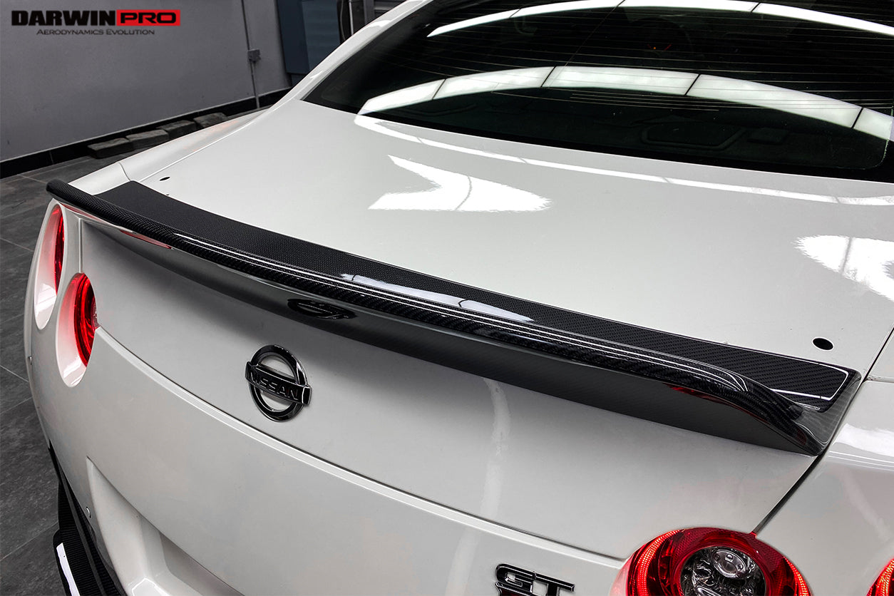 2008-2023 Nissan GTR R35 CBA DBA EBA BKSS Style Carbon Fiber Trunk Spoiler - DarwinPRO Aerodynamics