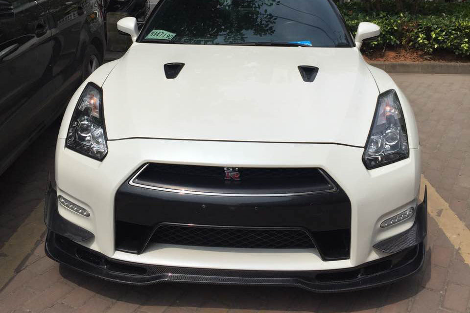 GTR R35 2012〜2016 中期　フロントリップ 2012-2016 Nissan GTR R35 DBA Carbon Fiber Front Lip - Carbonado (BSE)