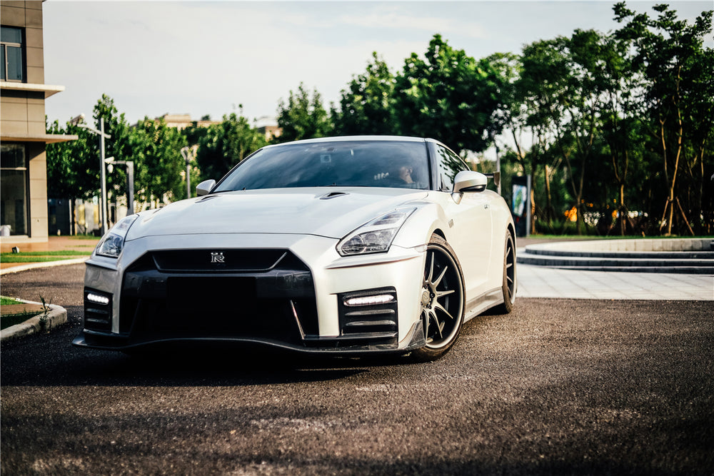 2017-2023 Nissan GTR R35 EBA NSM Style Partial Carbon Fiber Front Bumper