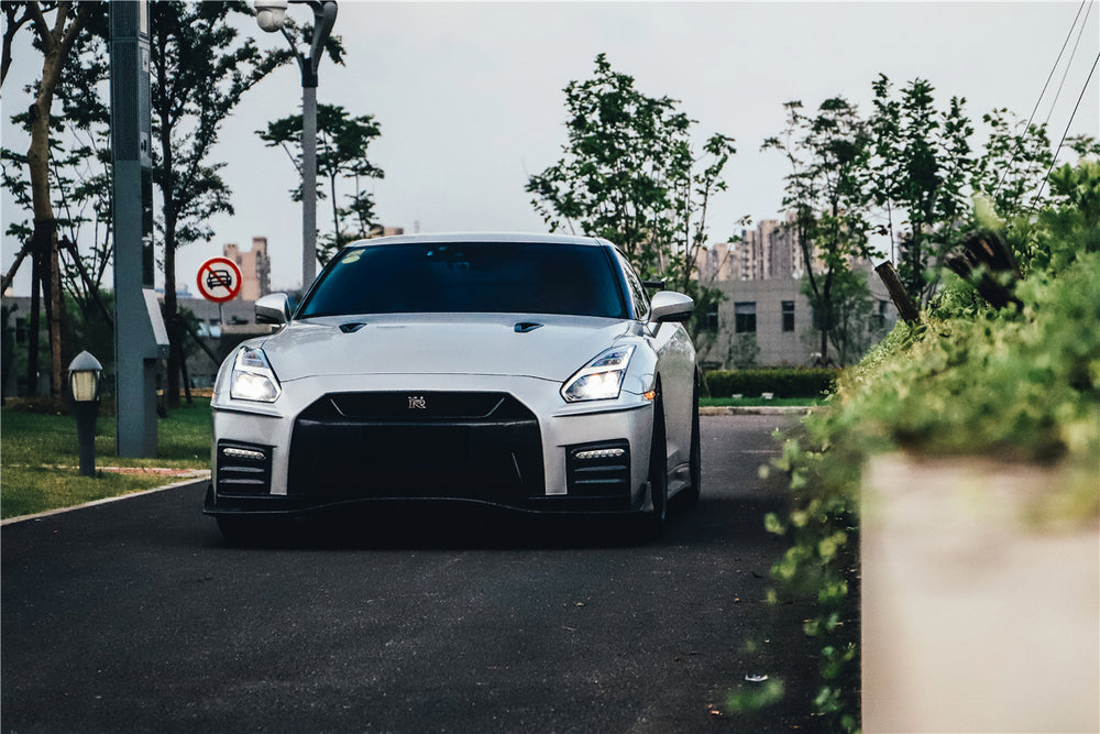 2017-2023 Nissan GTR R35 EBA NSM Style Partial Carbon Fiber Front Bumper