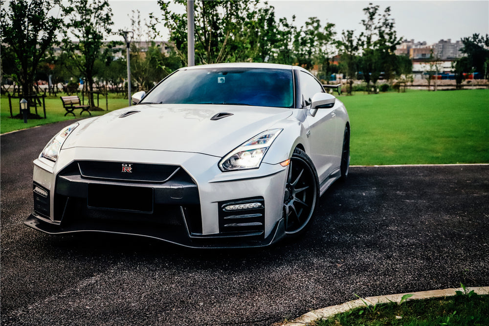 2017-2023 Nissan GTR R35 EBA NSM Style Partial Carbon Fiber Front Bumper