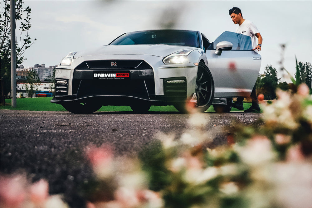 2017-2023 Nissan GTR R35 EBA NSM Style Partial Carbon Fiber Front Bumper