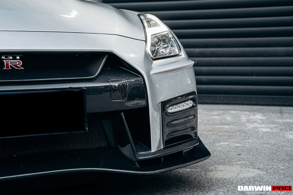 2017-2023 Nissan GTR R35 EBA NSM Style Partial Carbon Fiber Front Bumper