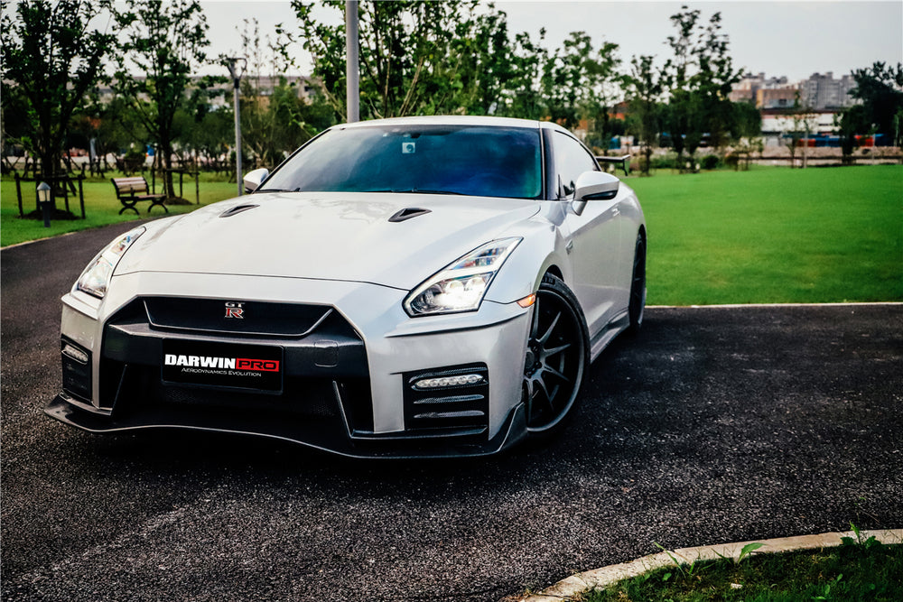 2017-2023 Nissan GTR R35 EBA NSM Style Partial Carbon Fiber Front Bumper