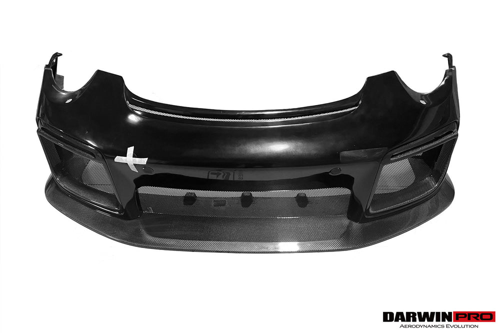 DarwinPRO 2016-2019 Porsche 911 991.2 Carrera &Targa 4 & 4S GT2RS Style Partial Carbon Fiber Front Bumper - DarwinPRO Aerodynamics