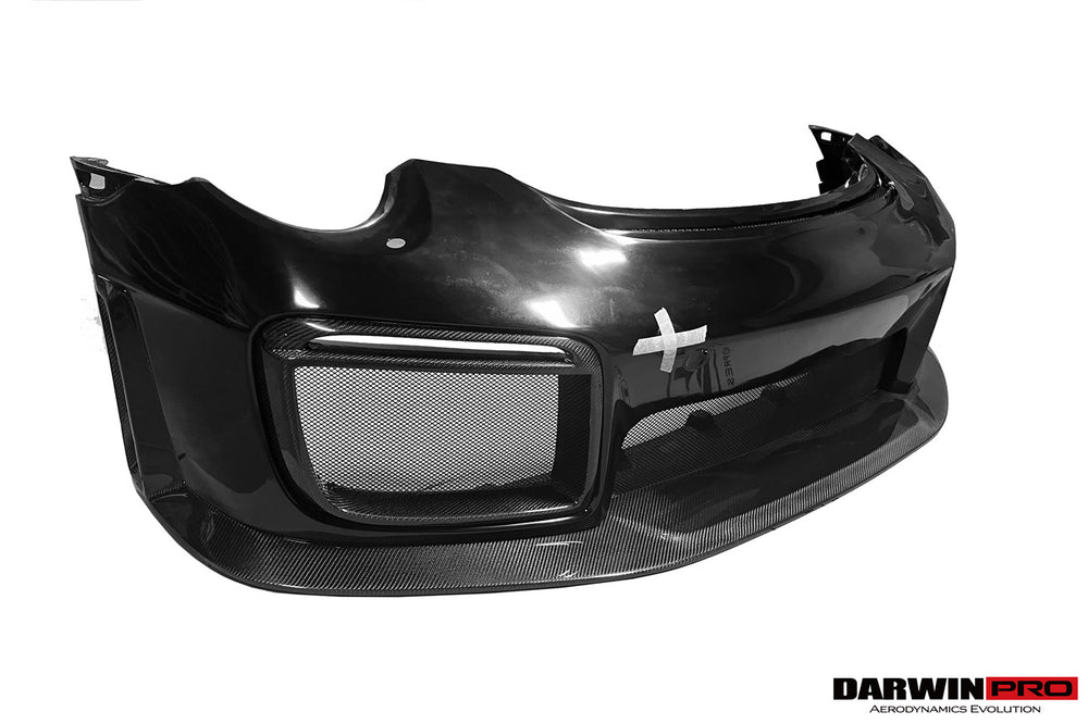 DarwinPRO 2016-2019 Porsche 911 991.2 Carrera &Targa 4 & 4S GT2RS Style Partial Carbon Fiber Front Bumper - DarwinPRO Aerodynamics