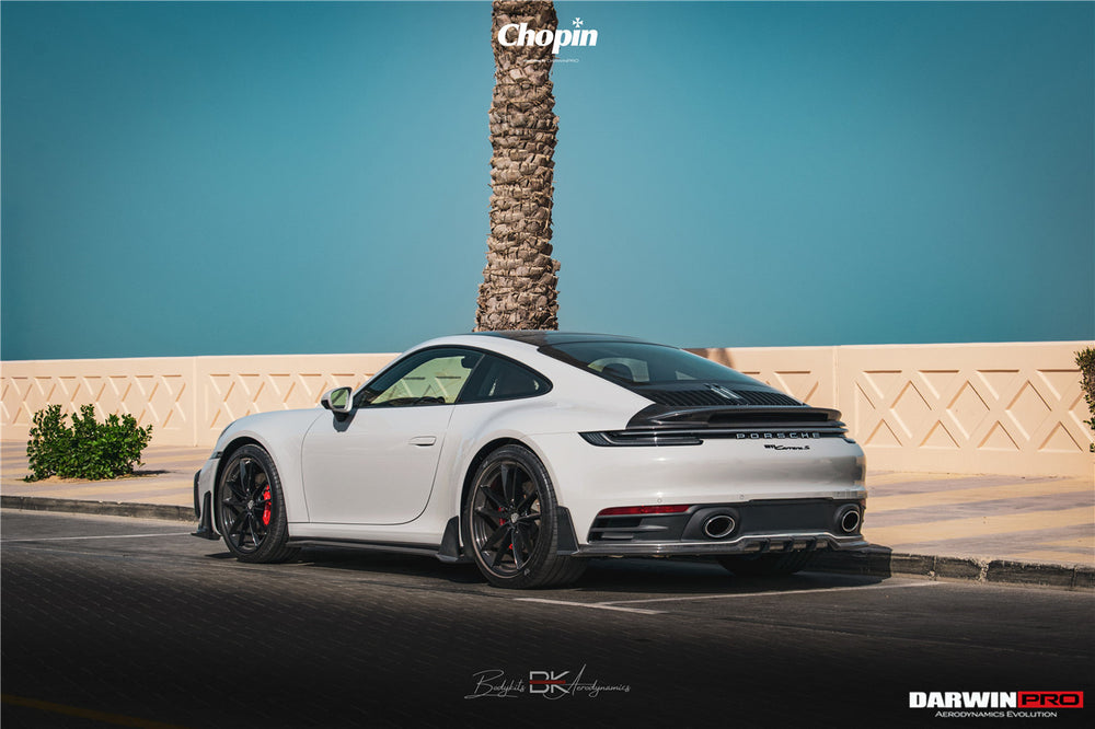 Darwinpro 2019-2024 Porsche 911 992 Carrera Targa 4 4S Targa Cabriolet BKSSII Style Rear Lip