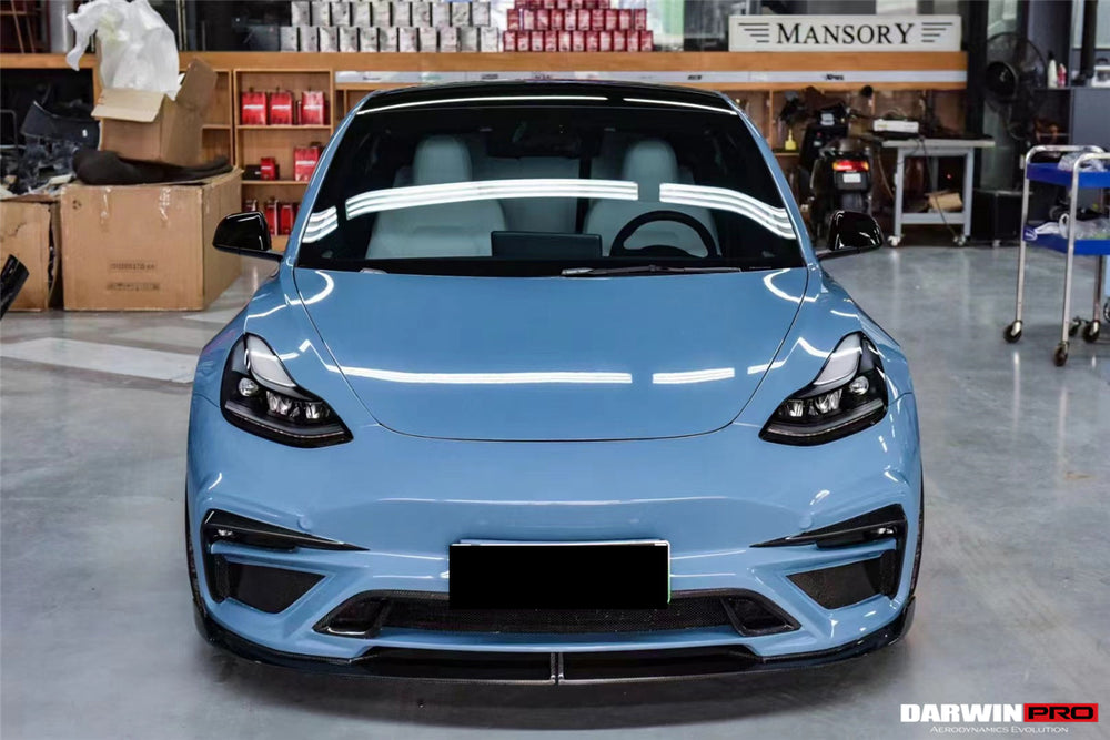 2017-2023 Tesla Model 3 IMP Performance Partial Carbon Fiber Front Bumper