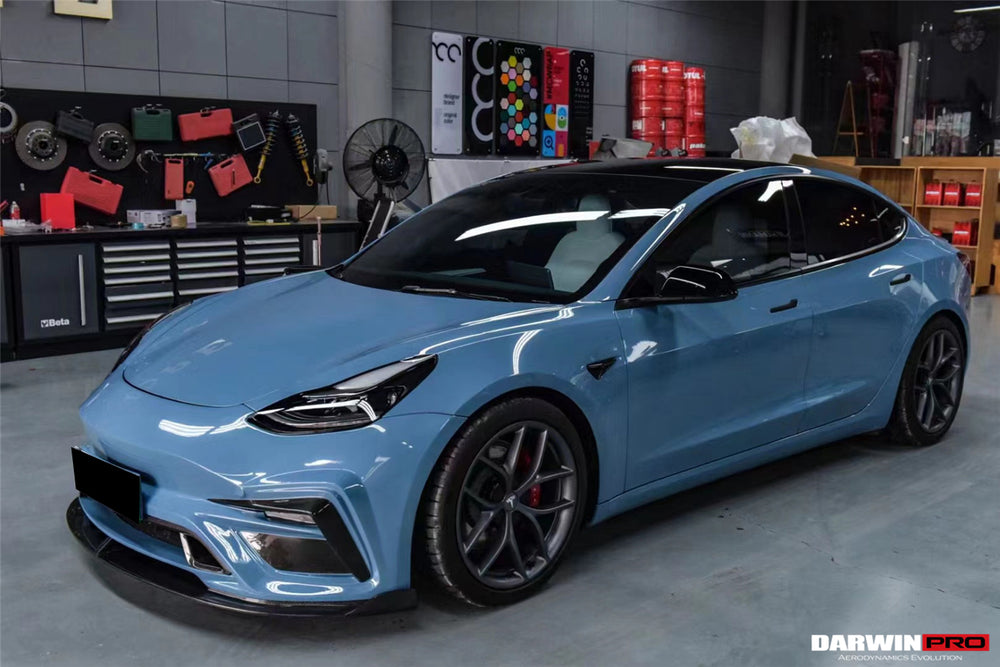 2017-2023 Tesla Model 3 IMP Performance Partial Carbon Fiber Front Bumper