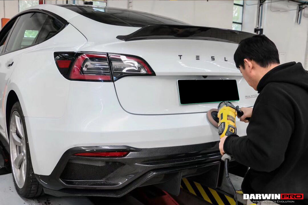 2017-2020 Tesla Model 3 IMP Performance Partial Carbon Fiber Rear Bumper