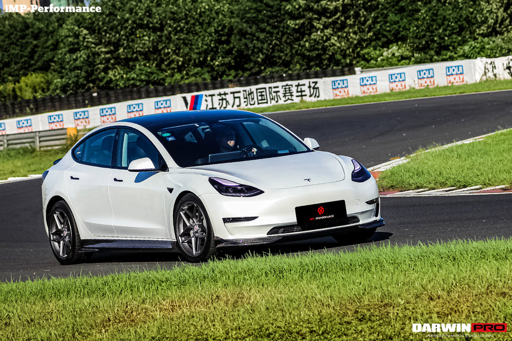 2017-2023 Tesla Model 3 IMP Performance Carbon Fiber Front Lip - DarwinPRO Aerodynamics