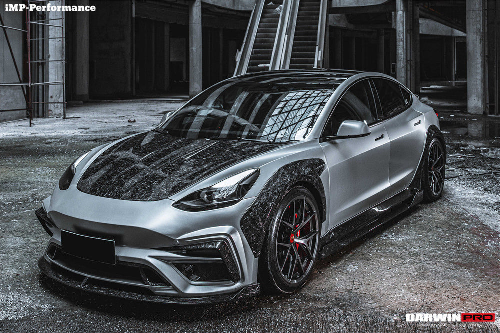2021-2023 Tesla Model 3 IMP Performance Partial Carbon Fiber Full Body Kit