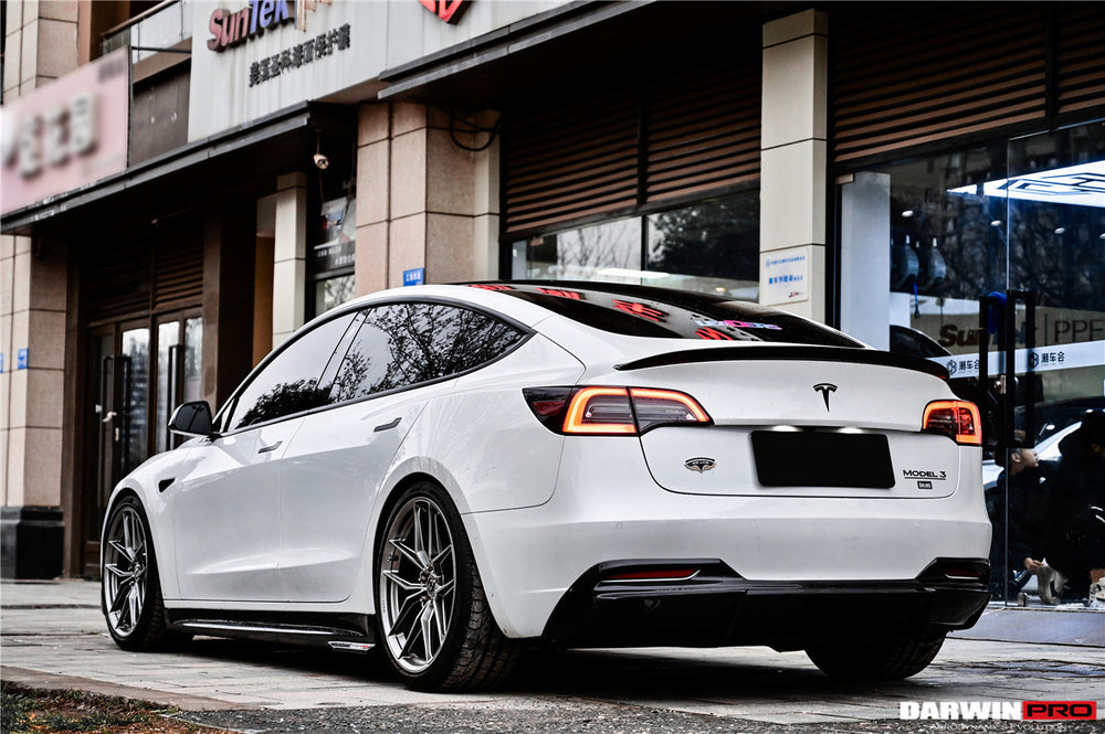 2017-2023 Tesla Model 3 IMP Performance Carbon Fiber Rear Lip - DarwinPRO Aerodynamics