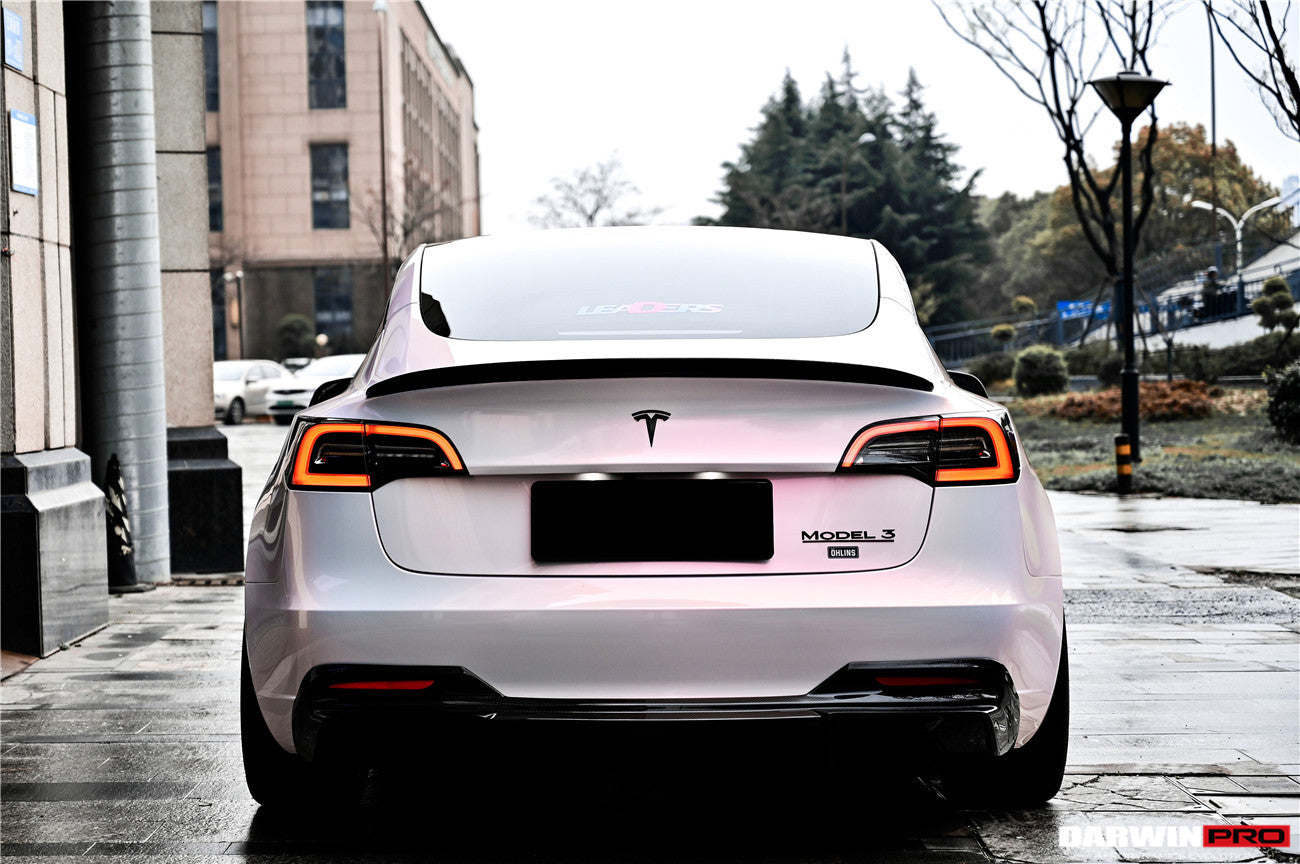 Model 3 Rear Lip 2017-2023 Tesla Model 3 IMP Performance Carbon Fiber Rear Lip