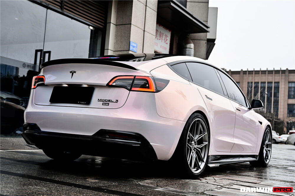 2017-2023 Tesla Model 3 IMP Performance Carbon Fiber Rear Lip - DarwinPRO Aerodynamics