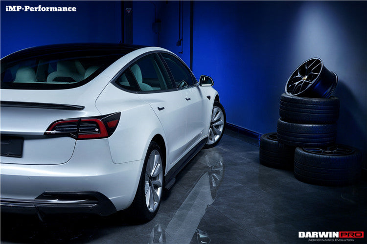 2017-2023 Tesla Model 3 IMP Performance Carbon Fiber Side Skirts - DarwinPRO Aerodynamics