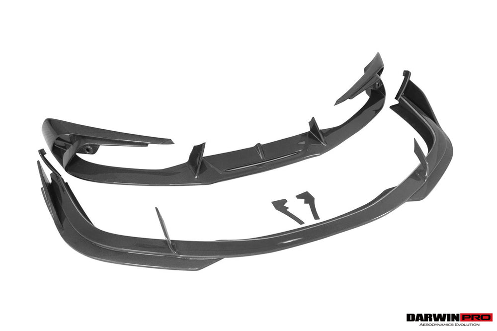 DarwinPRO 2022-2025 Ferrari 296 GTB & GTS Type F171 iMP Style Carbon Fiber Front Bumper Lip Splitter