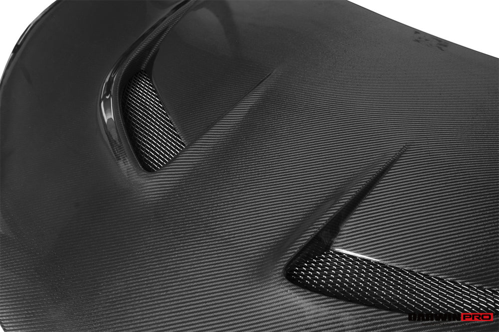 DarwinPRO 2010-2015 Ferrari 458 Coupe & Spyder BKSS Style Carbon Fiber Hood and Partial Carbon Fiber Front bumper - DarwinPRO Aerodynamics