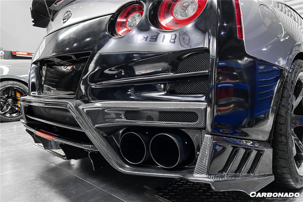 2008-2022 Nissan GTR R35 CBA/DBA/EBA TS Style Rear Bumper w/ Diffuser ...